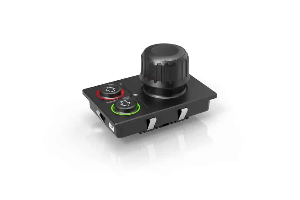 Nieuw van EAO: Serie 09 draaiknoppen met druk- en joystickfunctie. Robuust, slim en intuïtief – voor bediening in elk voertuig of machine 3