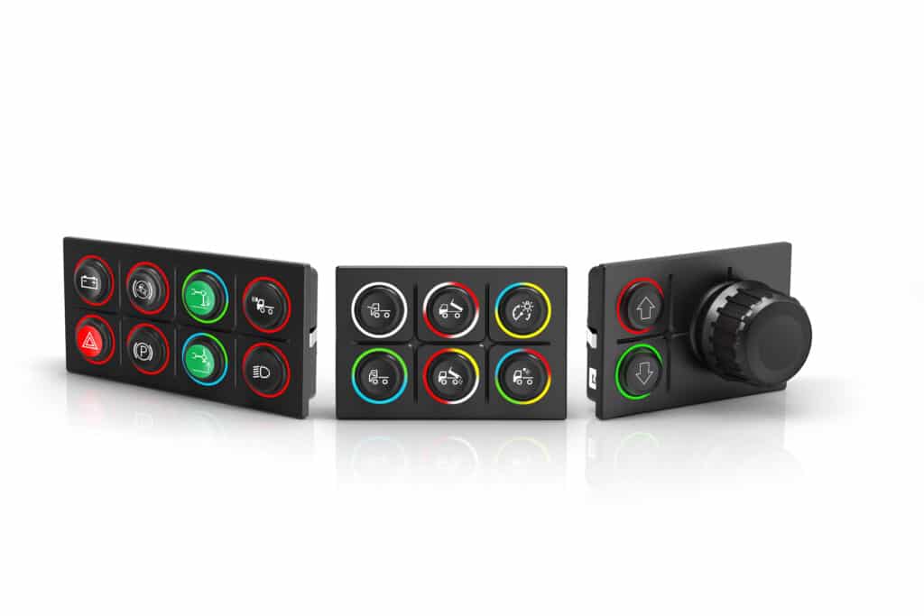Nieuw van EAO: Serie 09 draaiknoppen met druk- en joystickfunctie. Robuust, slim en intuïtief – voor bediening in elk voertuig of machine 2